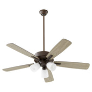 Ovation 52" 5-Blade Ceiling Fan with Multi-Light Kit in Oiled Bronze