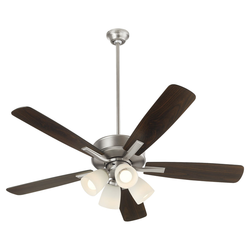 Ovation 52" 5-Blade Ceiling Fan with Multi-Light Kit in Satin Nickel
