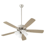 Ovation 52" 5-Blade Ceiling Fan with 4 Light Kit in Satin Nickel