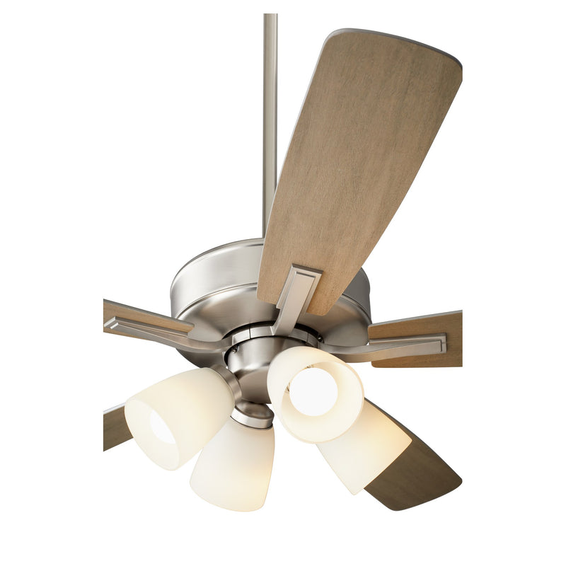 Ovation 52" 5-Blade Ceiling Fan with 4 Light Kit in Satin Nickel
