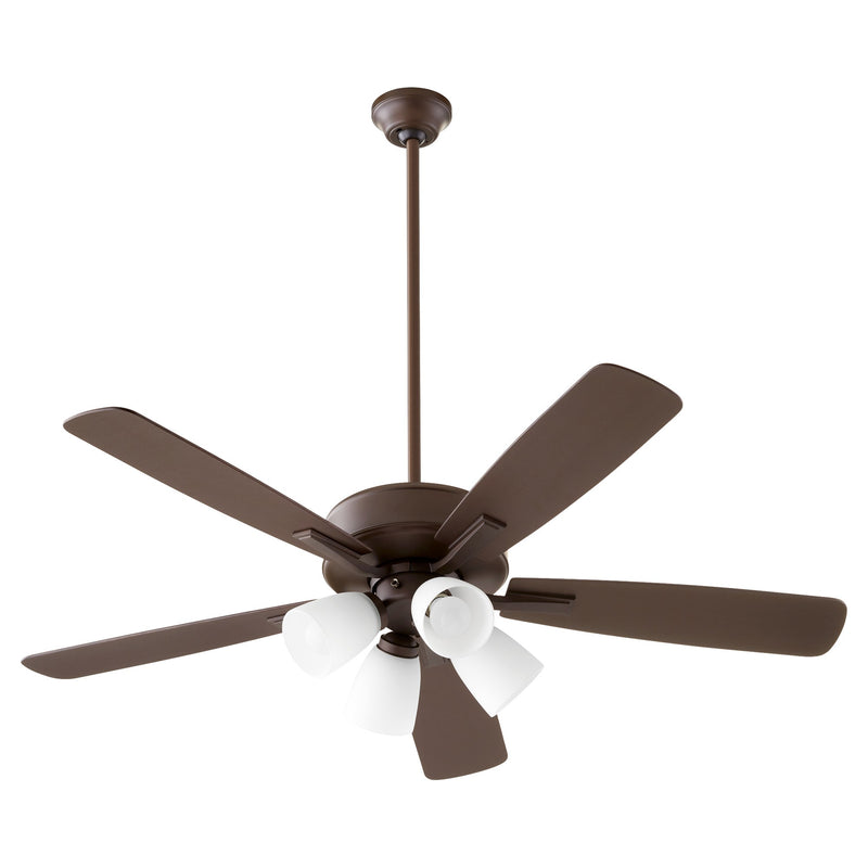 Ovation 52" 5-Blade Ceiling Fan with 4 Light Kit in Oiled Bronze