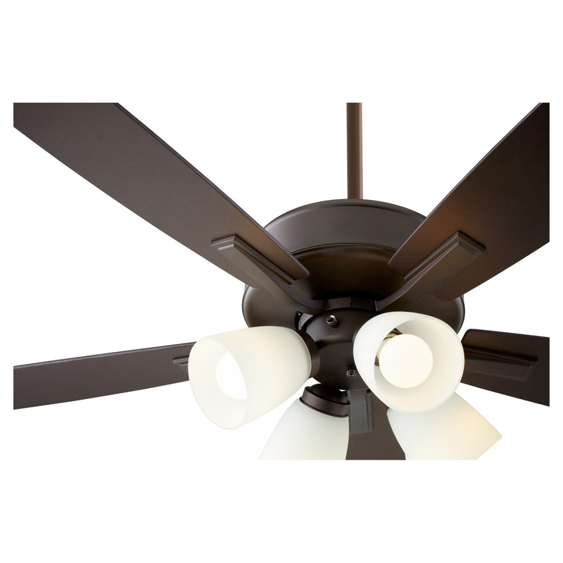 Ovation 52" 5-Blade Ceiling Fan with 4 Light Kit in Oiled Bronze