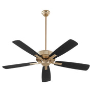 Ovation 52" 5-Blade Ceiling Fan in Aged Brass