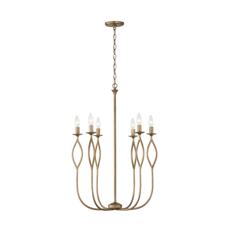 Cohen 6-Light Small Chandelier in Mystic Luster