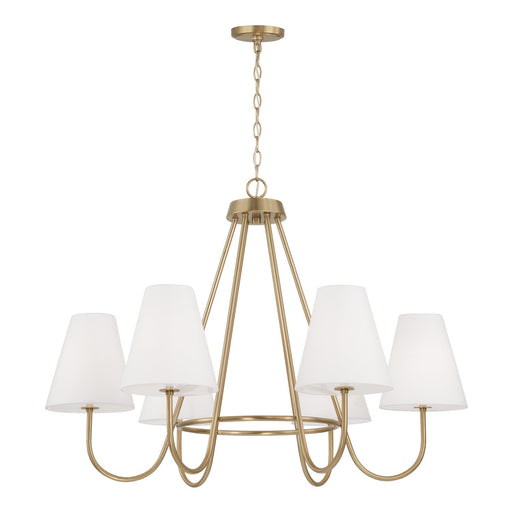 Julia 6-Light Chandelier in Matte Brass