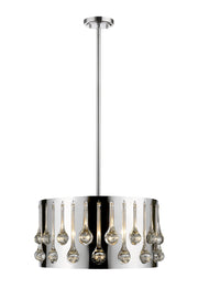 Oberon 4 Light 17" Pendant in Chrome