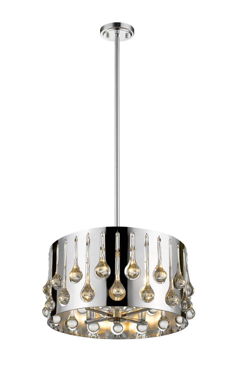 Oberon 4 Light 17" Pendant in Chrome
