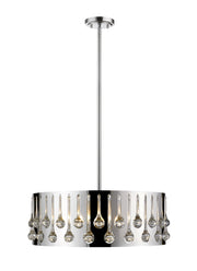 Oberon 6 Light 24.5" Pendant in Chrome