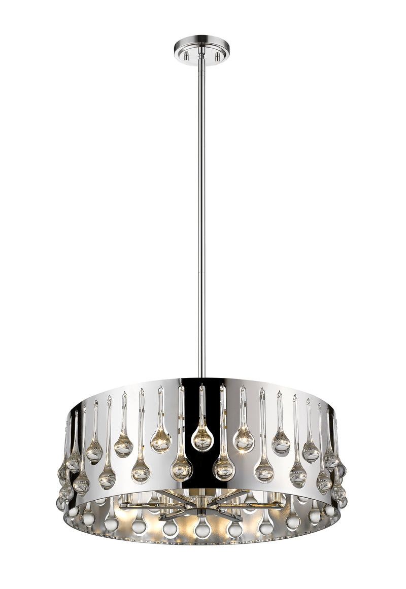 Oberon 6 Light 24.5" Pendant in Chrome