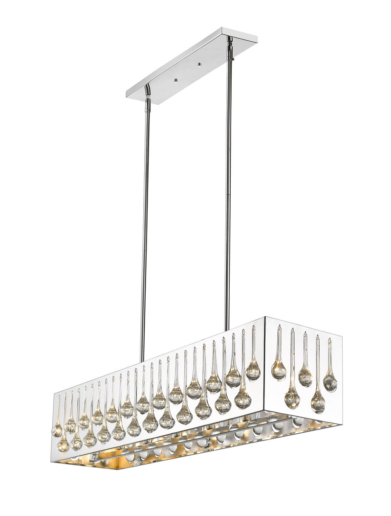 Oberon 7 Light 43" Linear Pendant in Chrome