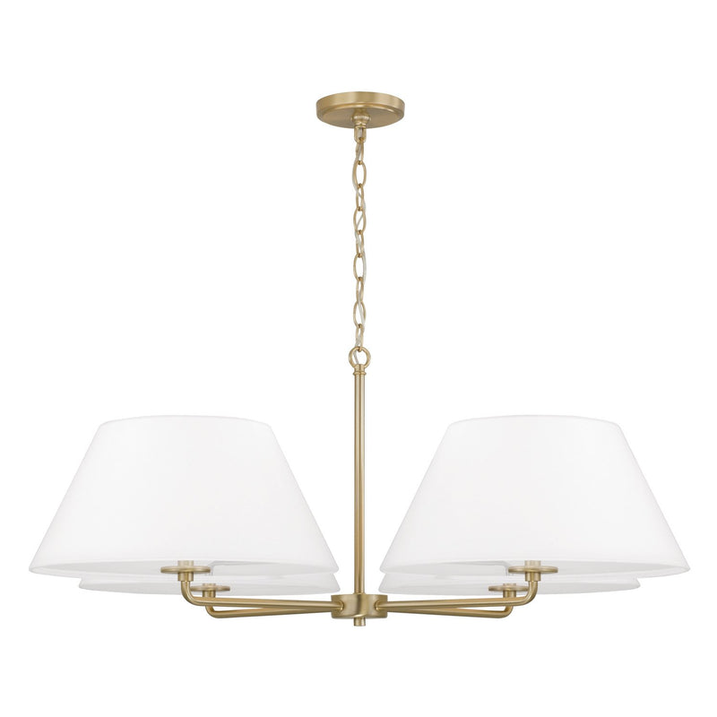 Parson 4-Light 39" Chandelier in Matte Brass