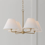 Parson 4-Light 39" Chandelier in Matte Brass