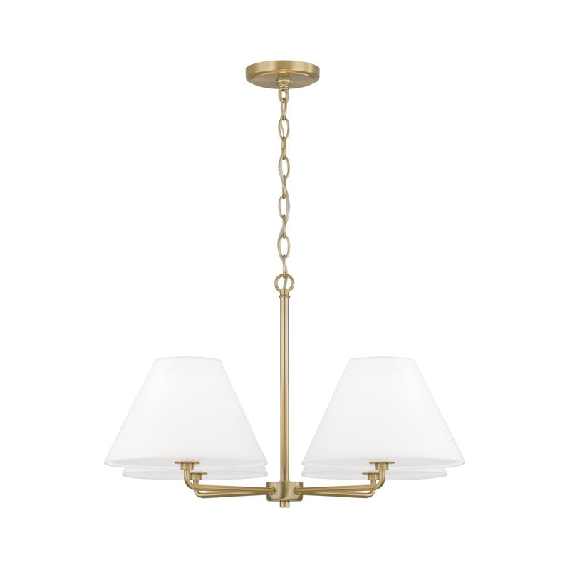 Parson 4-Light 27" Chandelier in Matte Brass