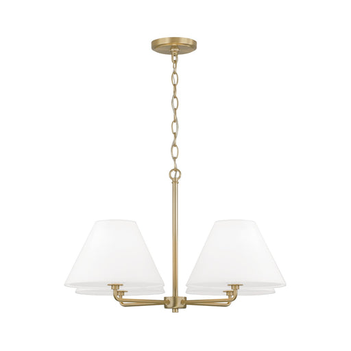 Parson 4-Light 27" Chandelier in Matte Brass