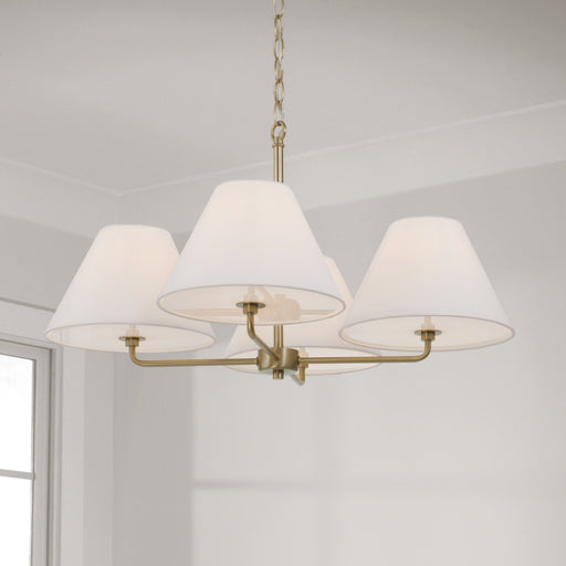 Parson 4-Light 27" Chandelier in Matte Brass