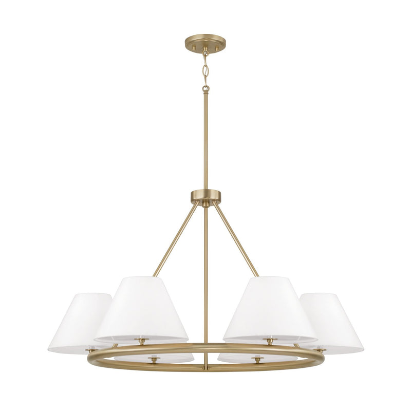 Parson 6-Light Chandelier in Matte Brass