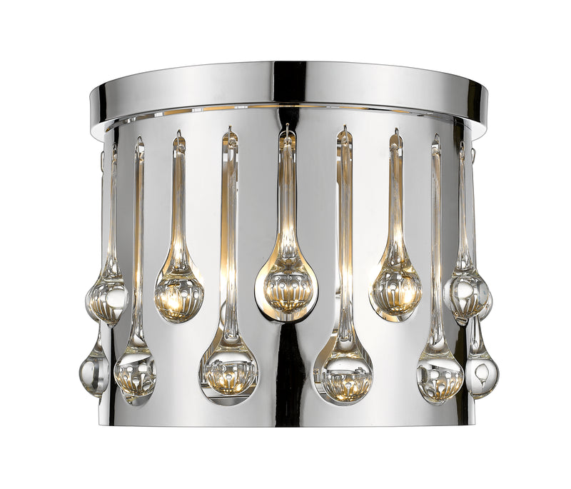 Oberon 3 Light 13" Flush Mount in Chrome
