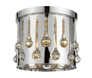 Oberon 3 Light 13" Flush Mount in Chrome