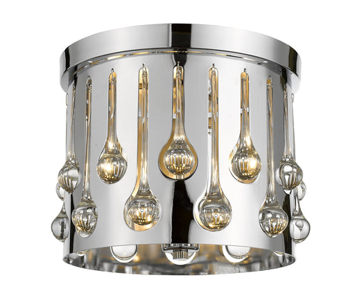 Oberon 3 Light 13" Flush Mount in Chrome