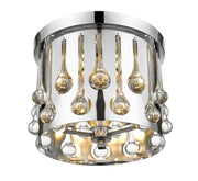Oberon 3 Light 13" Flush Mount in Chrome