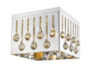 Oberon 4 Light 13.5" Flush Mount in Chrome