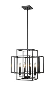 Titania 4 Light 18" Chandelier in Matte Black