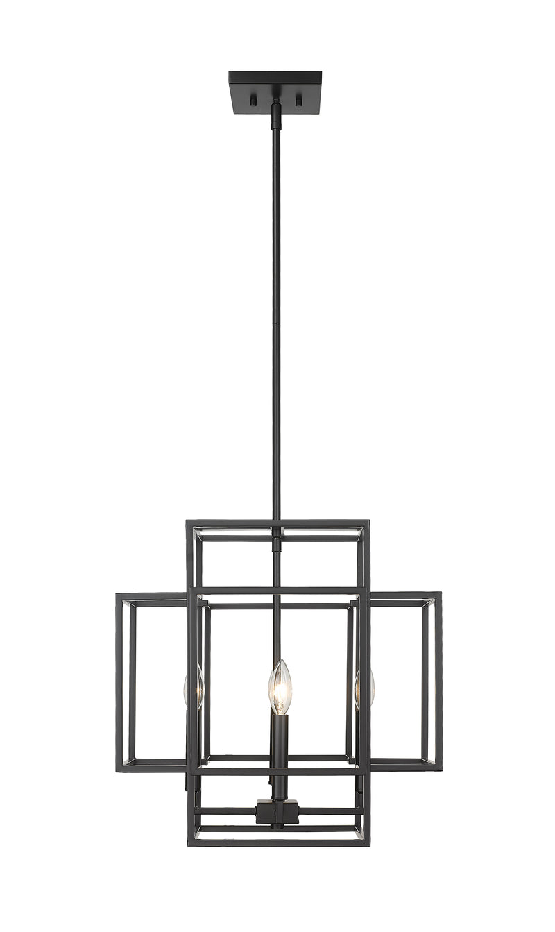 Titania 4 Light 18" Chandelier in Matte Black