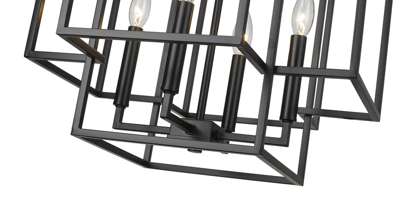 Titania 4 Light 18" Chandelier in Matte Black