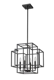 Titania 4 Light 18" Chandelier in Matte Black