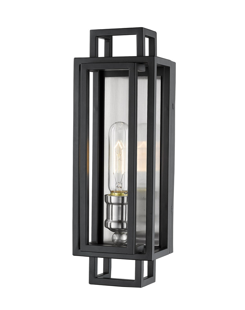 Titania 1 Light 4.75" Wall Sconce in Black + Brushed Nickel