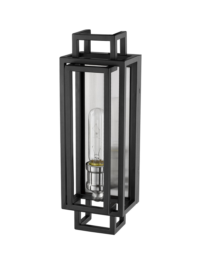 Titania 1 Light 4.75" Wall Sconce in Black + Brushed Nickel