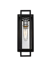 Titania 1 Light 4.75" Wall Sconce in Black + Chrome