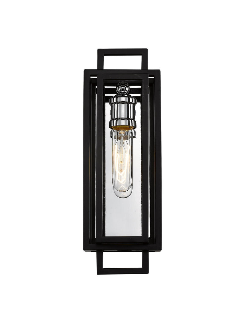 Titania 1 Light 4.75" Wall Sconce in Black + Chrome