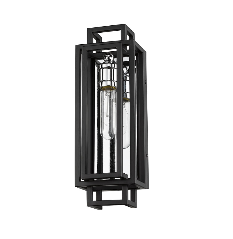 Titania 1 Light 4.75" Wall Sconce in Black + Chrome
