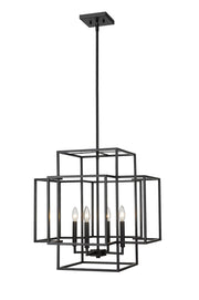 Titania 4 Light 22" Chandelier in Matte Black