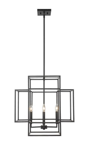 Titania 4 Light 22" Chandelier in Matte Black