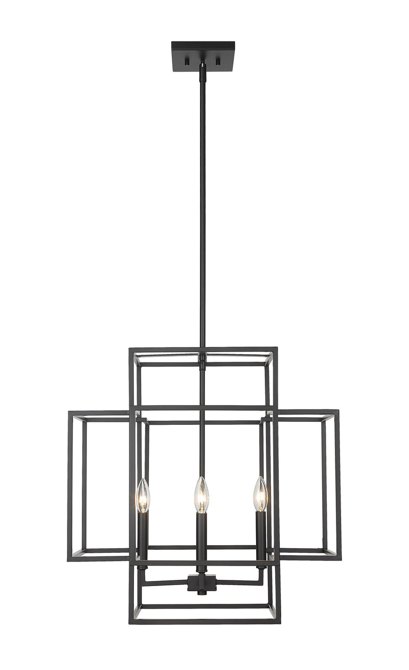 Titania 4 Light 22" Chandelier in Matte Black