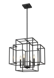 Titania 4 Light 22" Chandelier in Matte Black