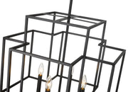 Titania 4 Light 22" Chandelier in Matte Black
