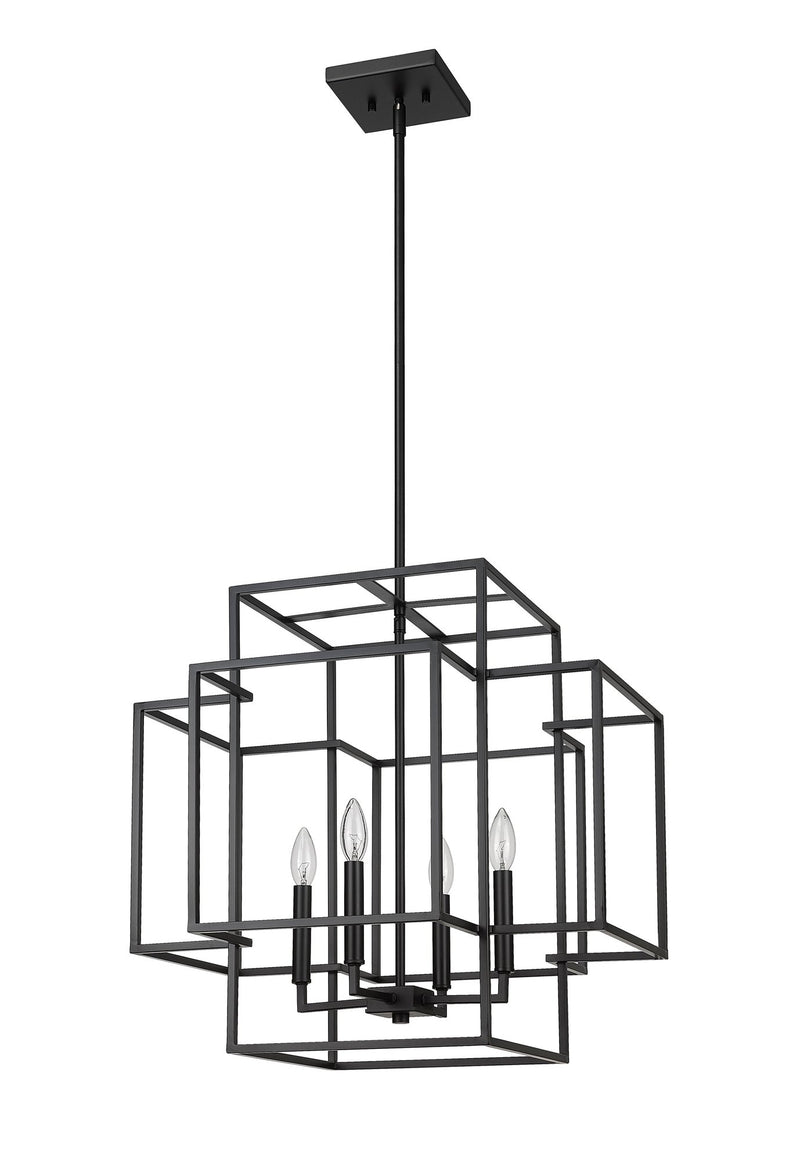 Titania 4 Light 22" Chandelier in Matte Black