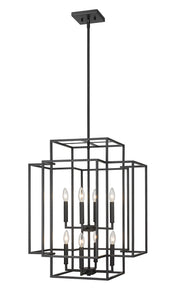 Titania 8 Light 22" Chandelier in Matte Black