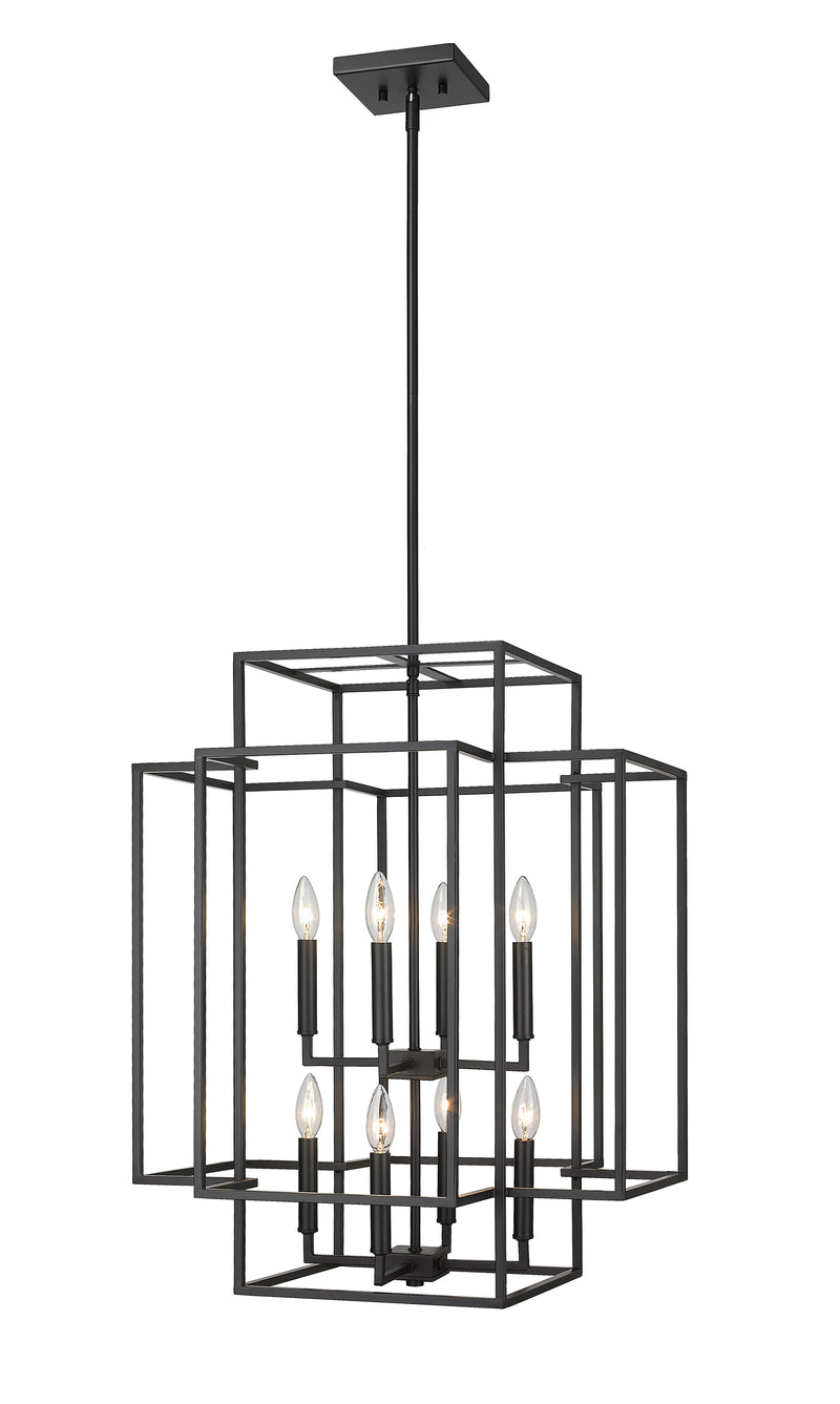 Titania 8 Light 22" Chandelier in Matte Black
