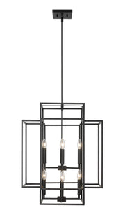Titania 8 Light 22" Chandelier in Matte Black