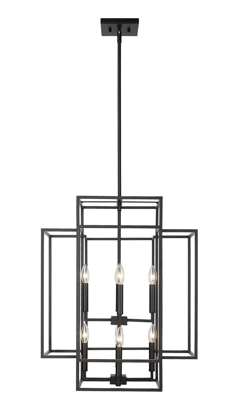 Titania 8 Light 22" Chandelier in Matte Black