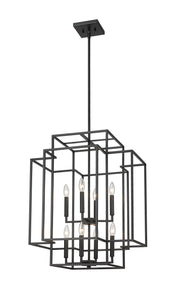 Titania 8 Light 22" Chandelier in Matte Black