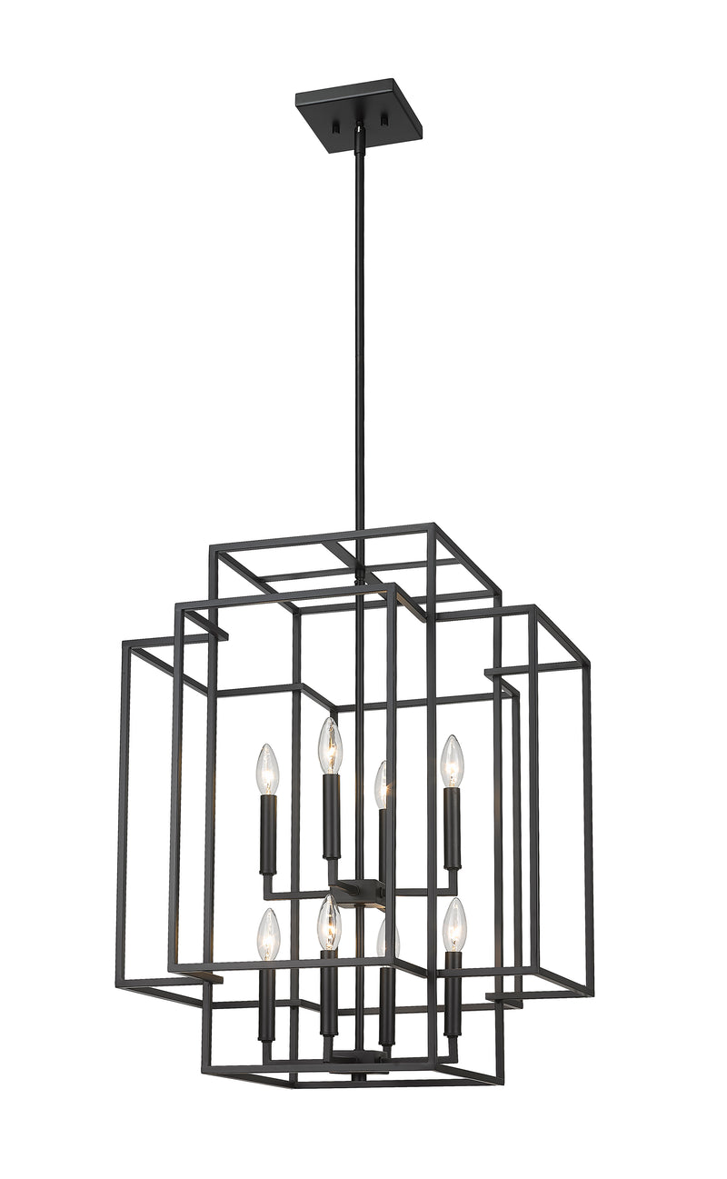 Titania 8 Light 22" Chandelier in Matte Black