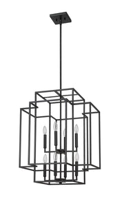 Titania 8 Light 22" Chandelier in Matte Black
