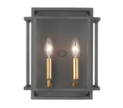 Titania 2 Light 10" Wall Sconce in Bronze + Olde Brass
