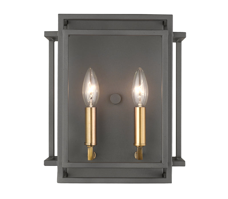 Titania 2 Light 10" Wall Sconce in Bronze + Olde Brass