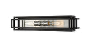 Titania 2 Light Vanity in Black + Brushed Nickel